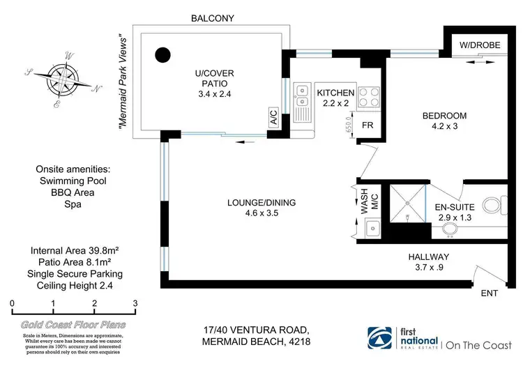 Floorplan of Homely apartment listing, 17/40 Ventura Road, Mermaid Beach QLD 4218