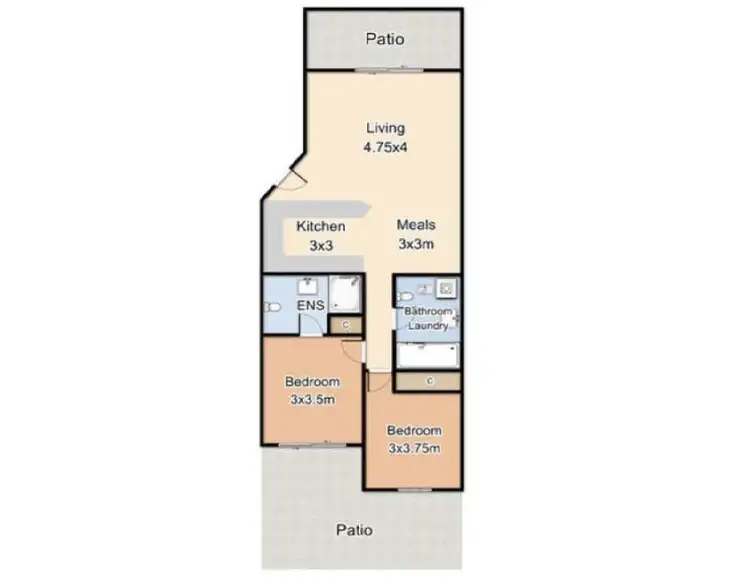 Floorplan of Homely apartment listing, " Aloha Lane" 11 Breaker Street, Main Beach QLD 4217