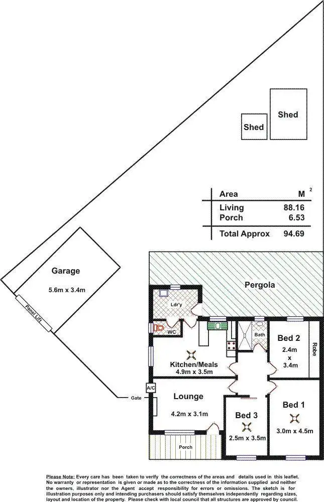 Floorplan of Homely house listing, 32 Yongala Street, Taperoo SA 5017