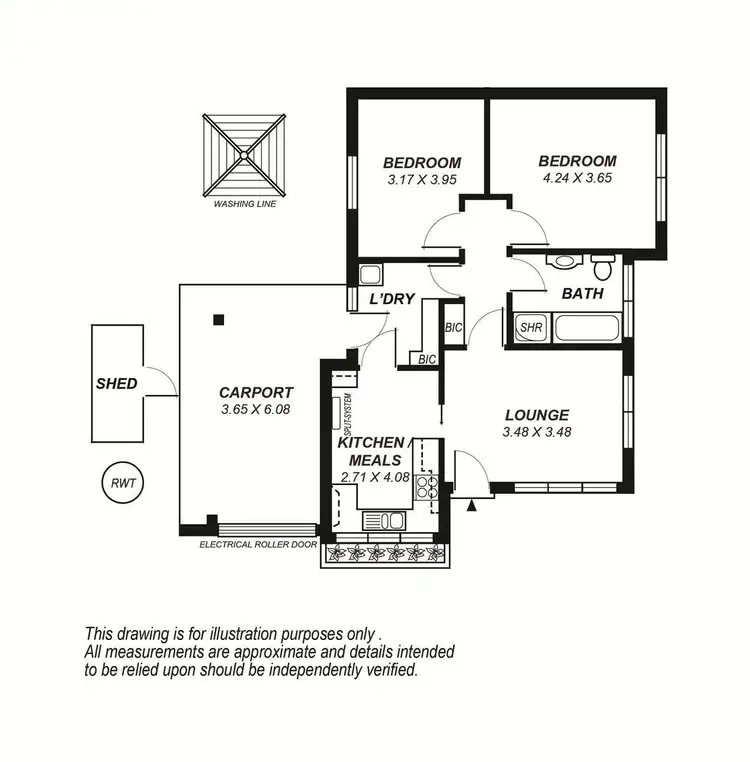 Floorplan of Homely unit listing, 1/14 William Street, Hawthorn SA 5062