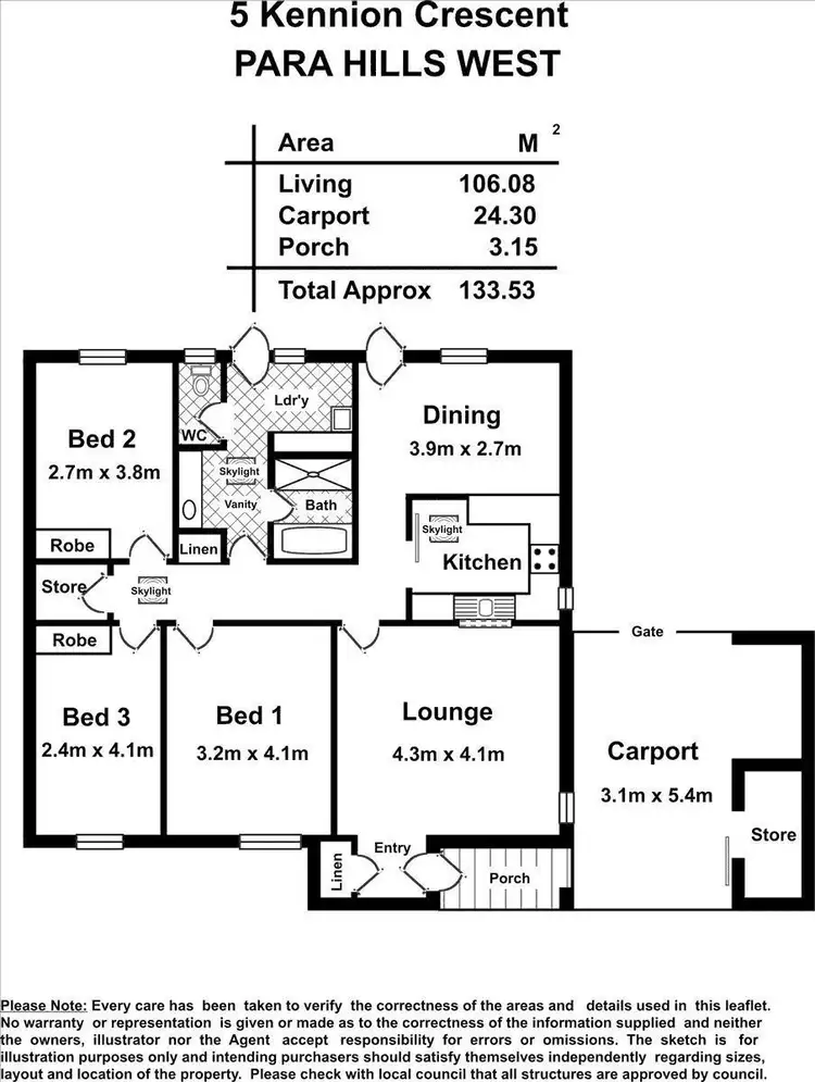 Floorplan of Homely house listing, 5 Kennion Crescent, Para Hills West SA 5096