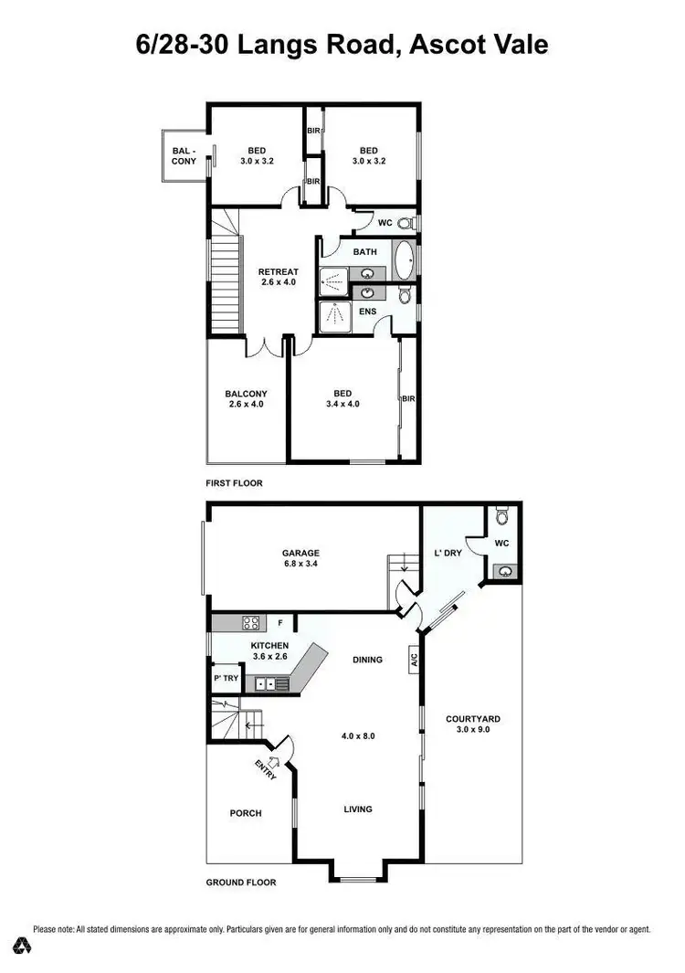 Floorplan of Homely townhouse listing, 6/28-30 Langs Road, Ascot Vale VIC 3032