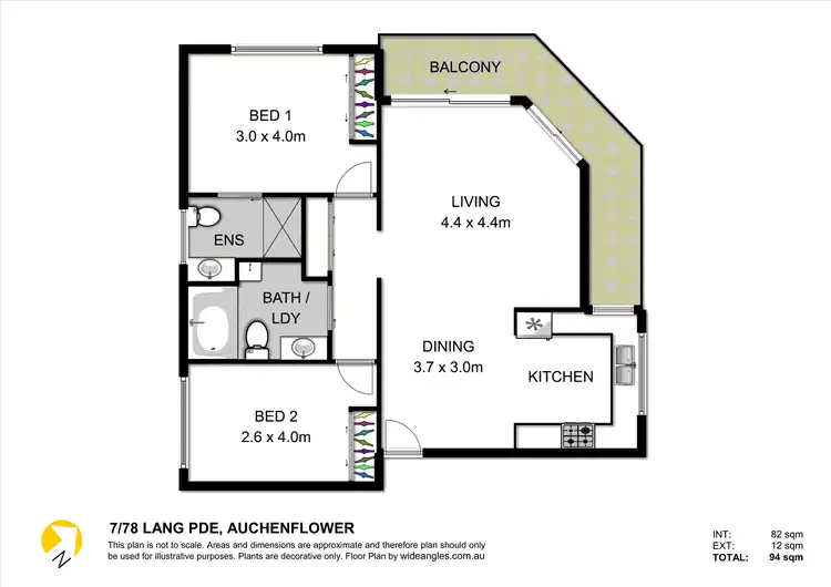 Floorplan of Homely apartment listing, 7/78 Lang Parade, Auchenflower QLD 4066