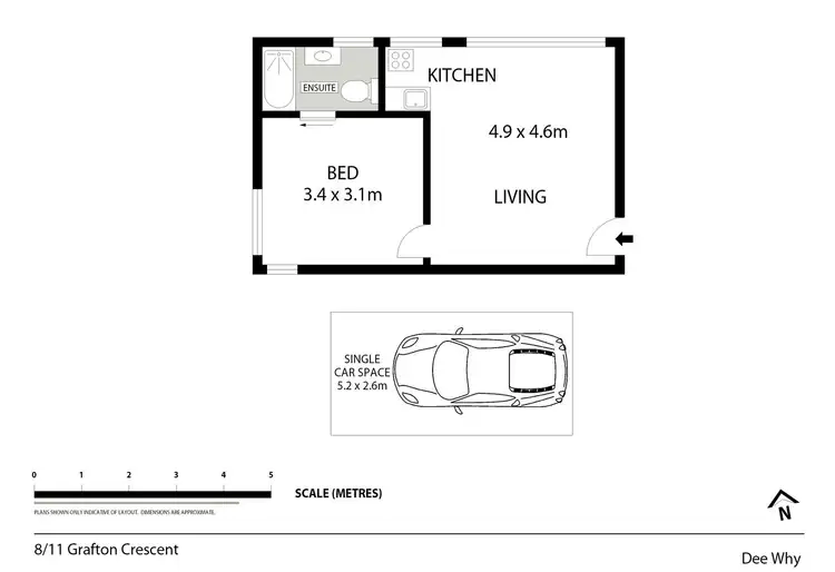Floorplan of Homely unit listing, 8/11 Grafton Crescent, Dee Why NSW 2099