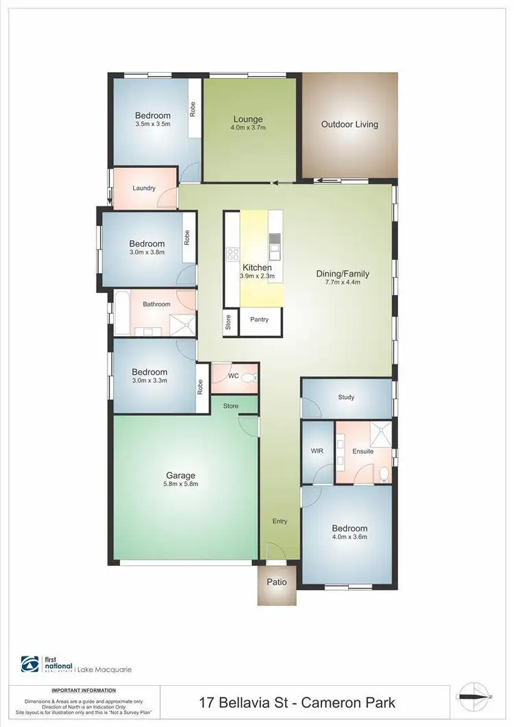 Floorplan of Homely house listing, 17 Bellavia Street, Cameron Park NSW 2285