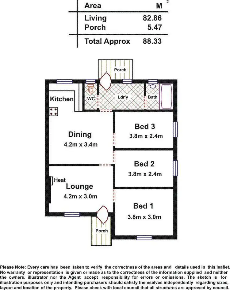 Floorplan of Homely house listing, 62 Stakes Crescent, Elizabeth Downs SA 5113