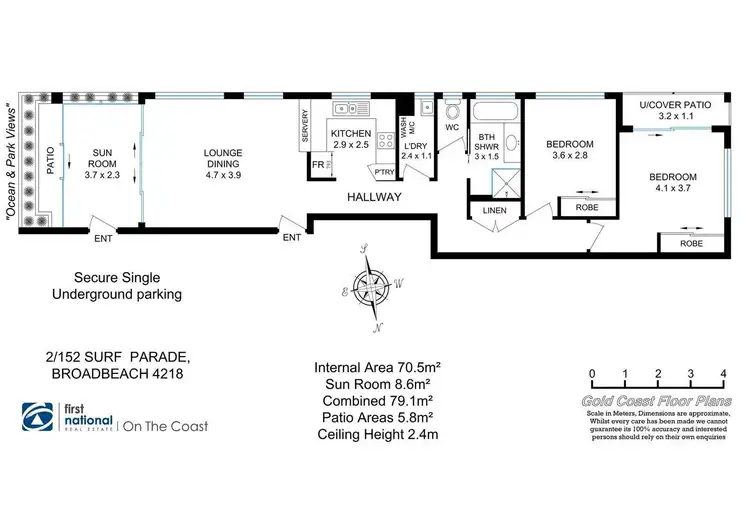Floorplan of Homely apartment listing, 2/152 Surf Parade, Broadbeach QLD 4218