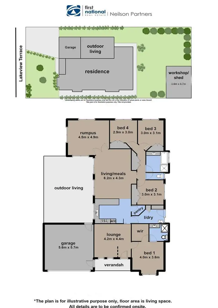 Floorplan of Homely house listing, 6 Lakeview Terrace, Beaconsfield VIC 3807