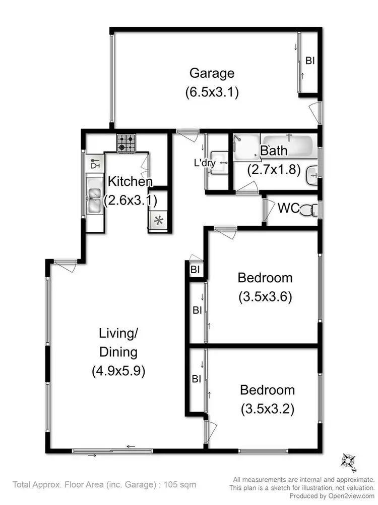 Floorplan of Homely unit listing, 9/4 Walton Street, Huonville TAS 7109