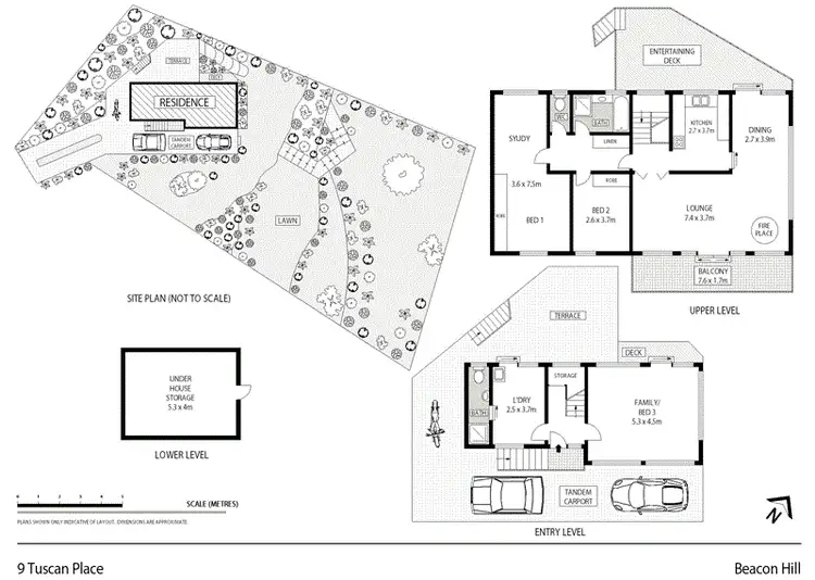 Floorplan of Homely house listing, 9 Tuscan Place, Beacon Hill NSW 2100