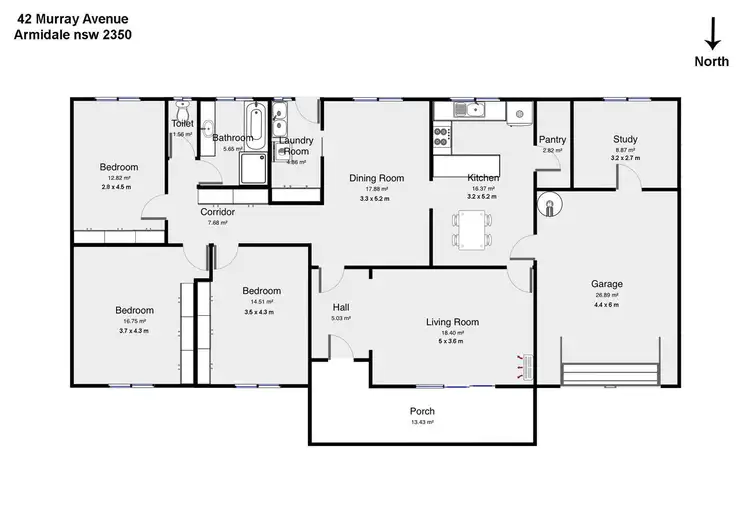 Floorplan of Homely house listing, 42 Murray Avenue, Armidale NSW 2350