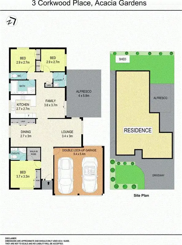 Floorplan of Homely house listing, 3 Corkwood Place, Acacia Gardens NSW 2763