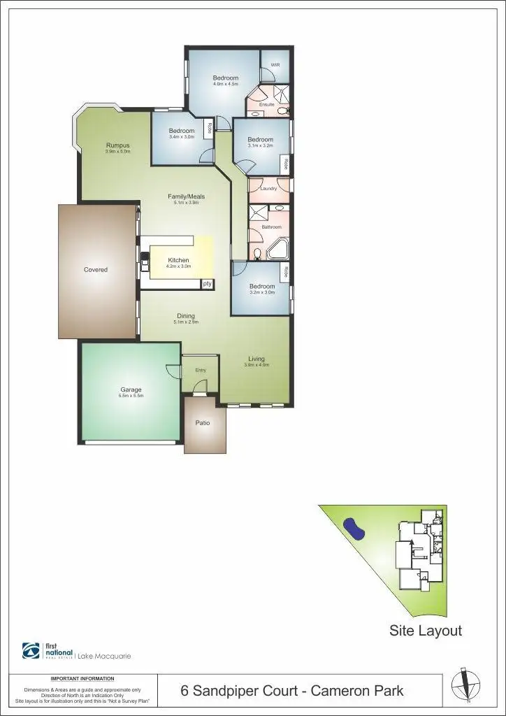 Floorplan of Homely house listing, 6 Sandpiper Court, Cameron Park NSW 2285