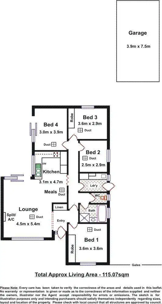 Floorplan of Homely house listing, 15 Fraser Avenue, St Agnes SA 5097