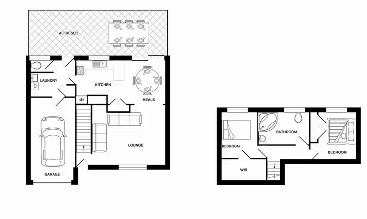 Floorplan of Homely townhouse listing, 53/93 Barbaralla Drive, Springwood QLD 4127
