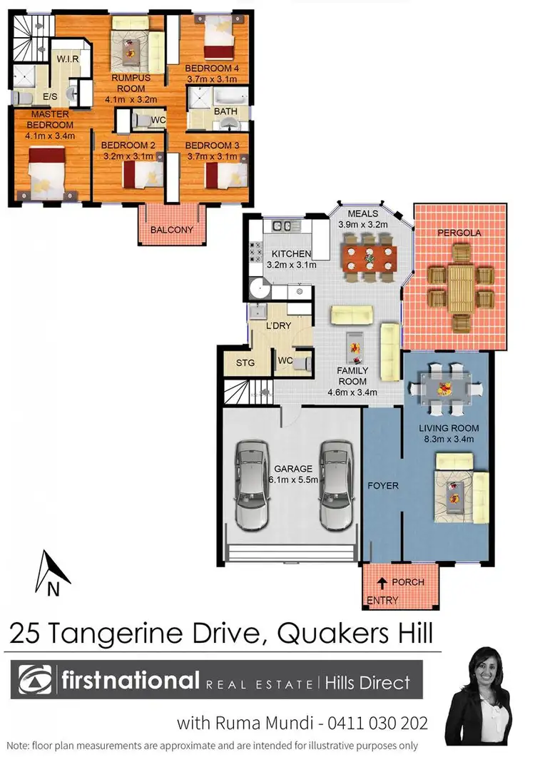 Floorplan of Homely house listing, 25 Tangerine Drive, Quakers Hill NSW 2763