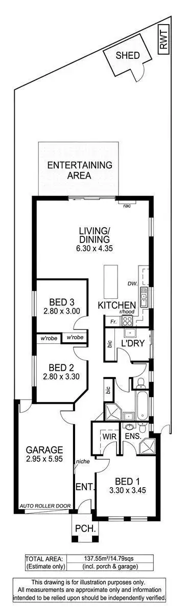 Floorplan of Homely house listing, 1B Kurrajong Place, Seacombe Gardens SA 5047