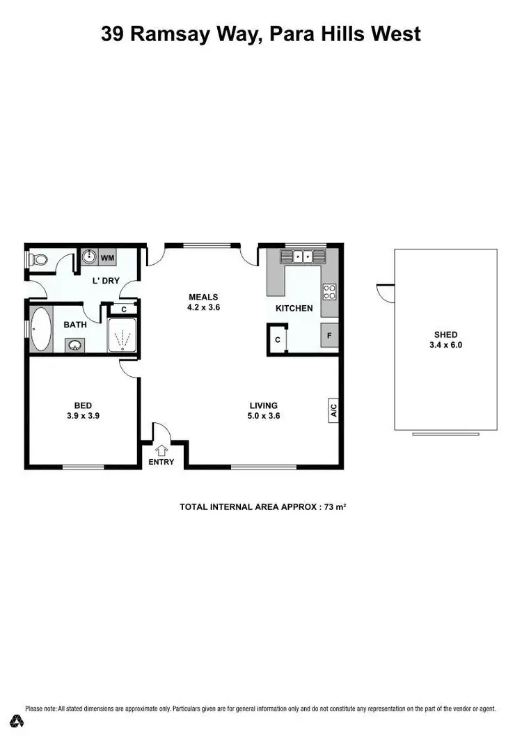 Floorplan of Homely house listing, 39 Ramsay Way, Para Hills West SA 5096