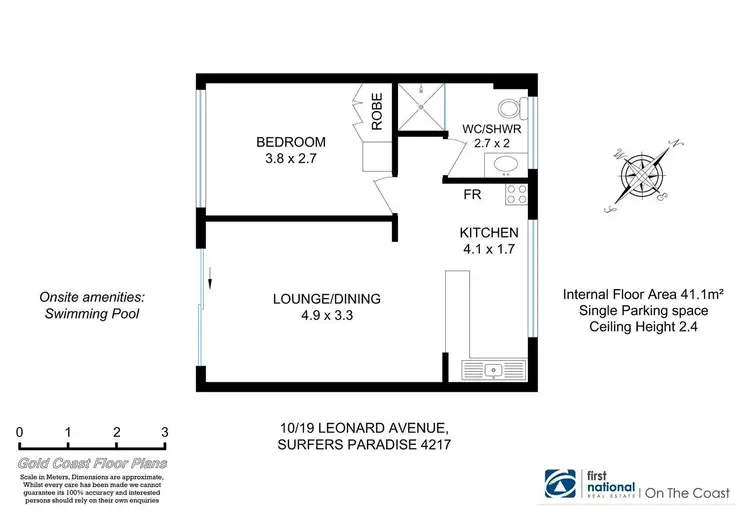 Floorplan of Homely apartment listing, 10/19 Leonard Avenue, Surfers Paradise QLD 4217