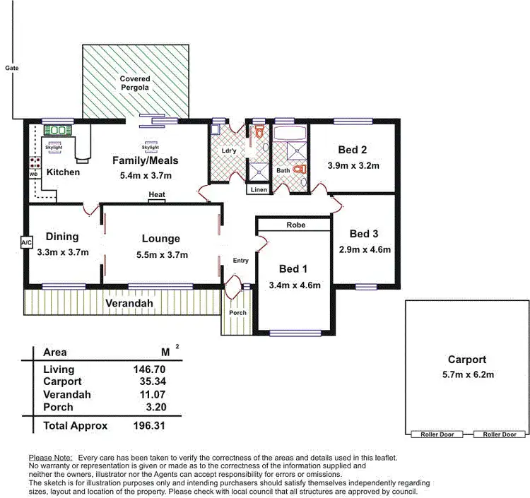 Floorplan of Homely house listing, 14 Blairgowrie Road, St Georges SA 5064