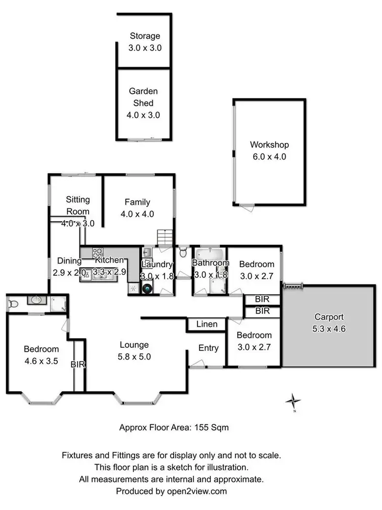 Floorplan of Homely house listing, 1 Burwood Street, Huonville TAS 7109