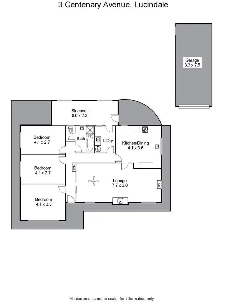 Floorplan of Homely house listing, 3 Centenary Avenue (Lucindale), Naracoorte SA 5271