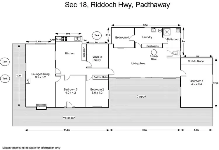 Floorplan of Homely house listing, Sec 18 Riddoch Highway, Padthaway SA 5271