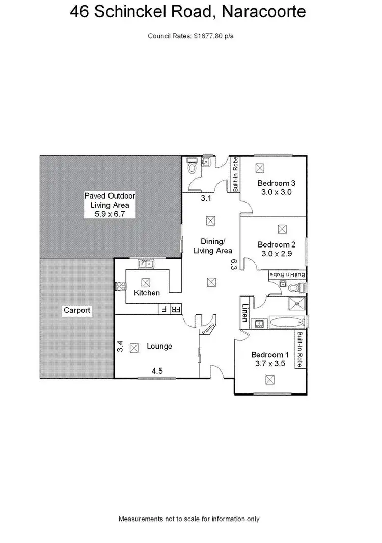 Floorplan of Homely house listing, 46 Schinckel Road, Naracoorte SA 5271