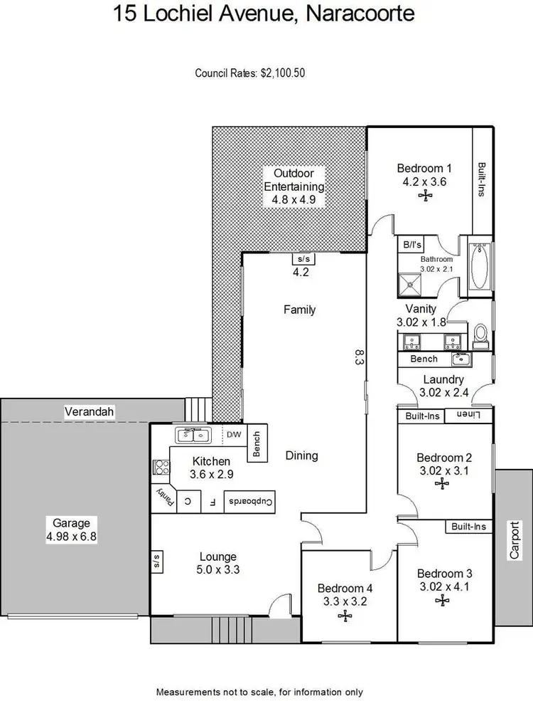 Floorplan of Homely house listing, 15 Lochiel Avenue, Naracoorte SA 5271