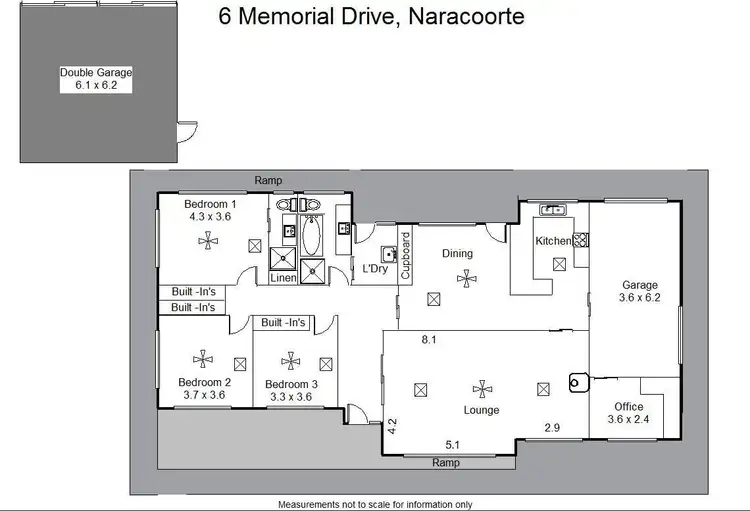 Floorplan of Homely house listing, 6 Memorial Drive, Naracoorte SA 5271