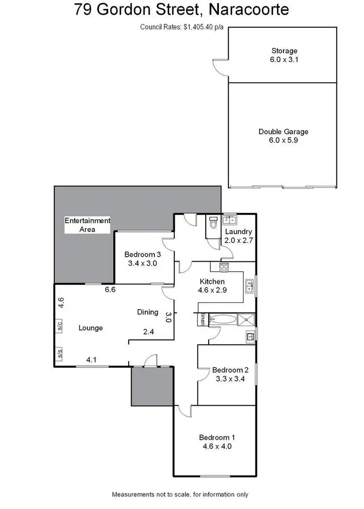 Floorplan of Homely house listing, 79 Gordon Street, Naracoorte SA 5271