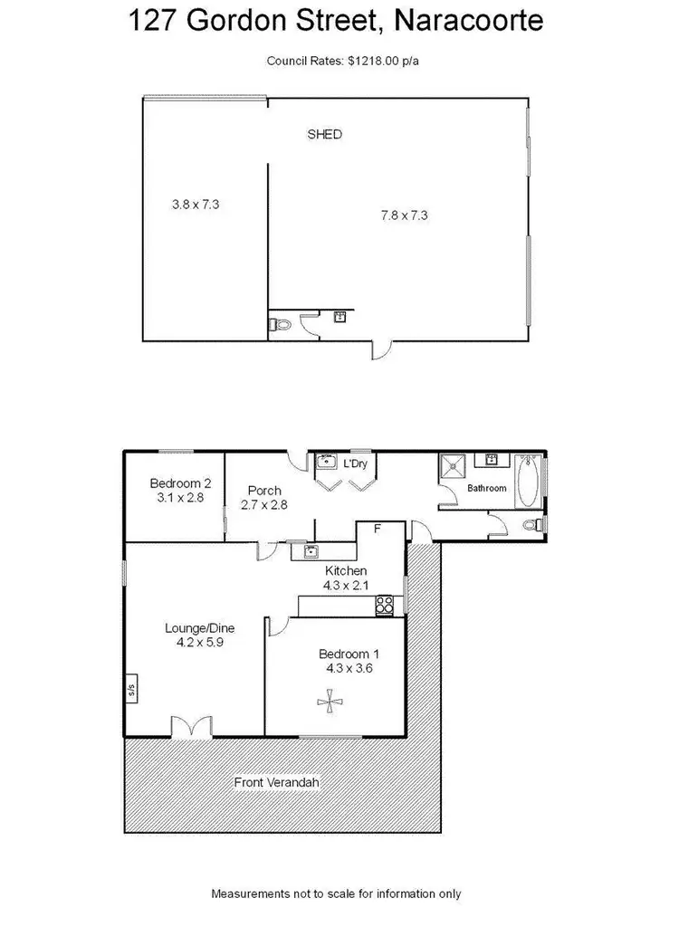 Floorplan of Homely house listing, 127 Gordon Street, Naracoorte SA 5271