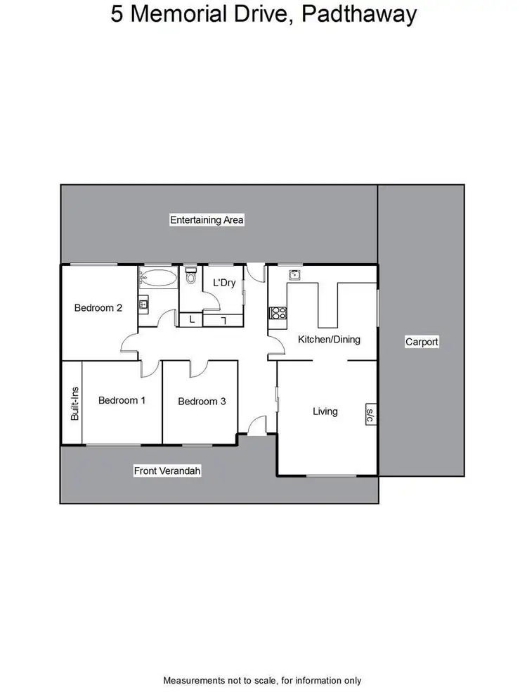 Floorplan of Homely house listing, 5 Memorial Drive (Padthaway), Naracoorte SA 5271