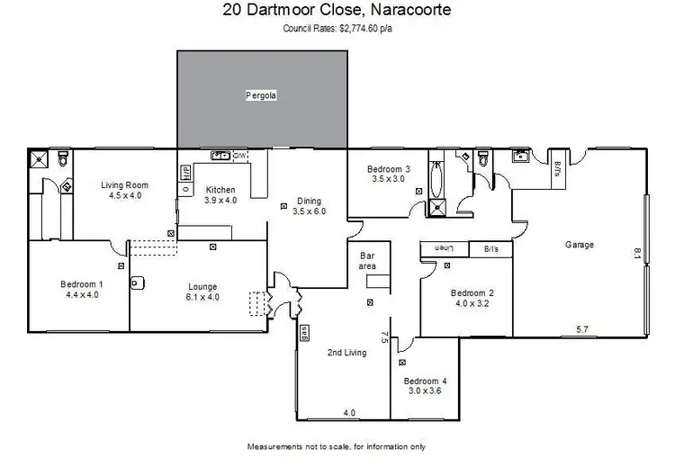 Floorplan of Homely house listing, 20 Dartmoor Close, Naracoorte SA 5271