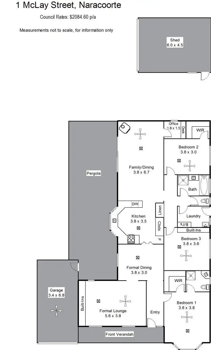 Floorplan of Homely house listing, 1 McLay Street, Naracoorte SA 5271
