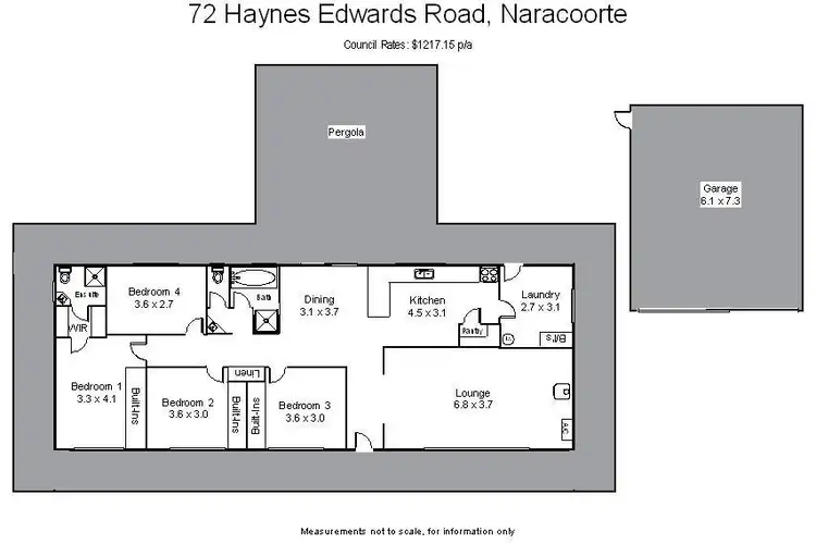 Floorplan of Homely house listing, 72 Haynes Edwards Road, Naracoorte SA 5271