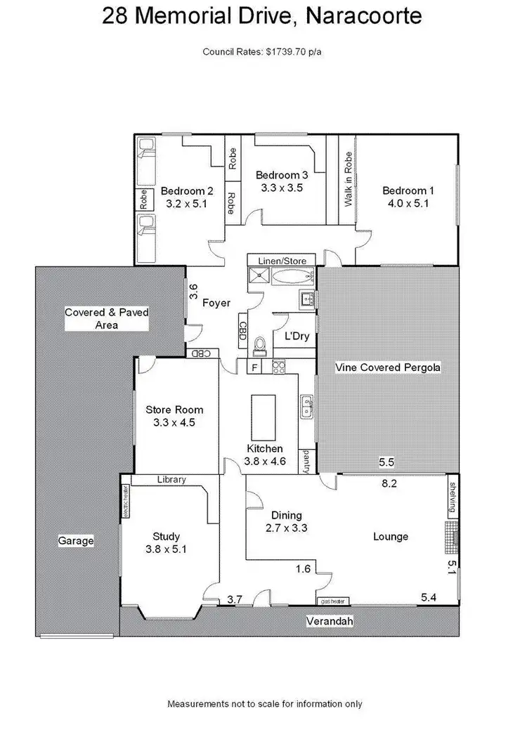 Floorplan of Homely house listing, 28 Memorial Drive, Naracoorte SA 5271
