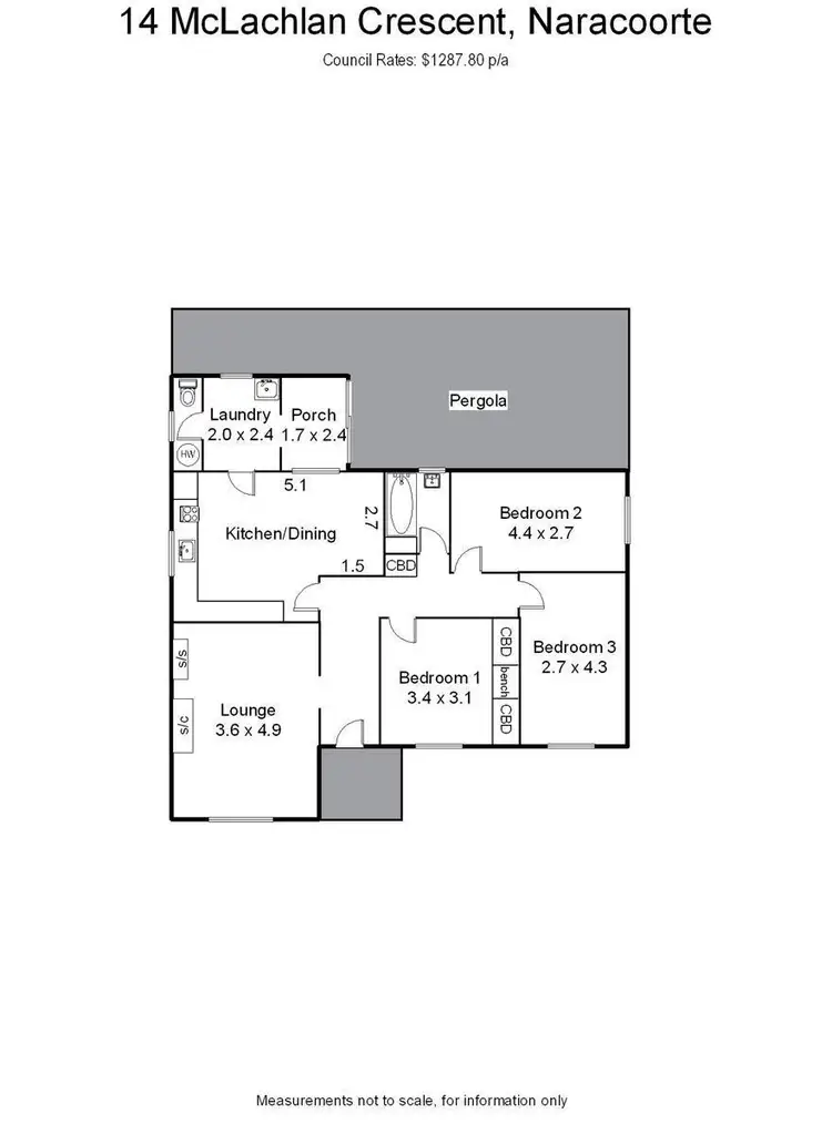 Floorplan of Homely house listing, 14 McLachlan Crescent, Naracoorte SA 5271