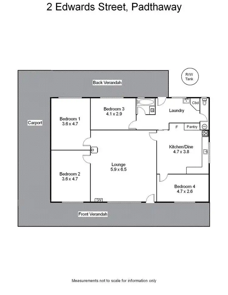 Floorplan of Homely house listing, 2 Edwards Street, Padthaway SA 5271