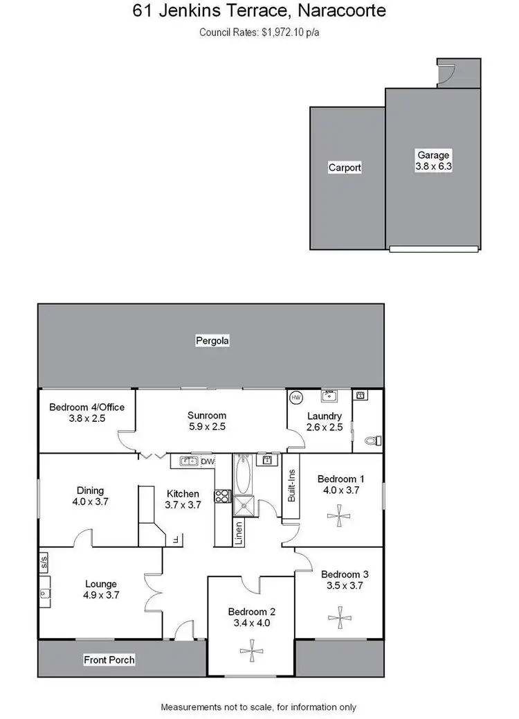 Floorplan of Homely house listing, 61 Jenkins Terrace, Naracoorte SA 5271