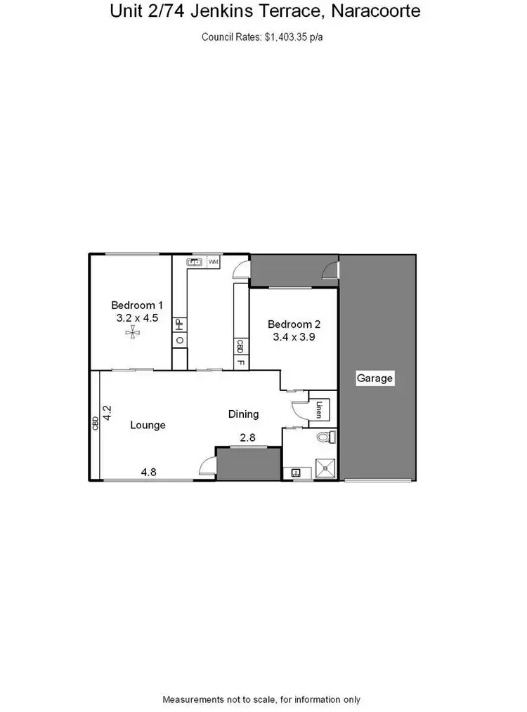 Floorplan of Homely house listing, 2/74 Jenkins Terrace, Naracoorte SA 5271