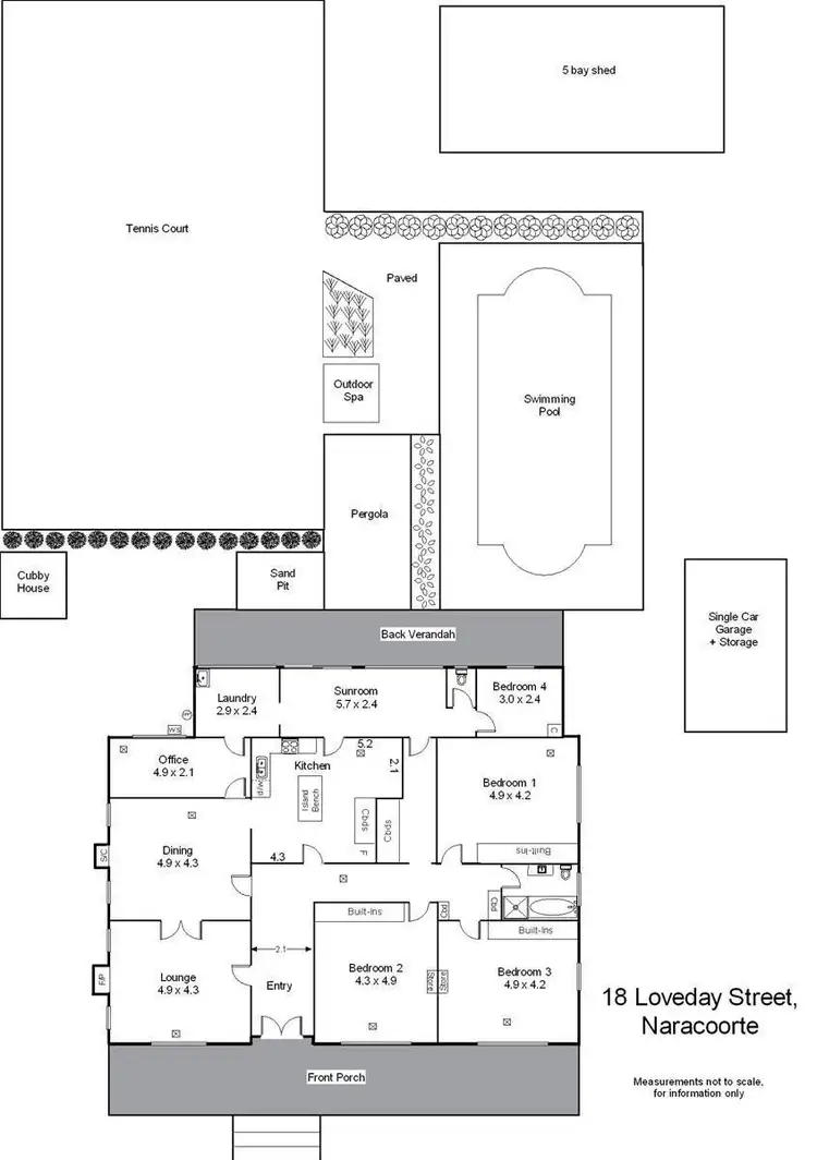 Floorplan of Homely house listing, 18 Loveday Street, Naracoorte SA 5271