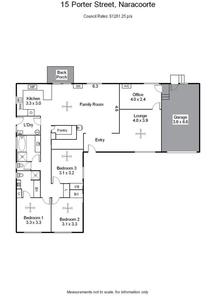 Floorplan of Homely house listing, 15 Porter Street, Naracoorte SA 5271