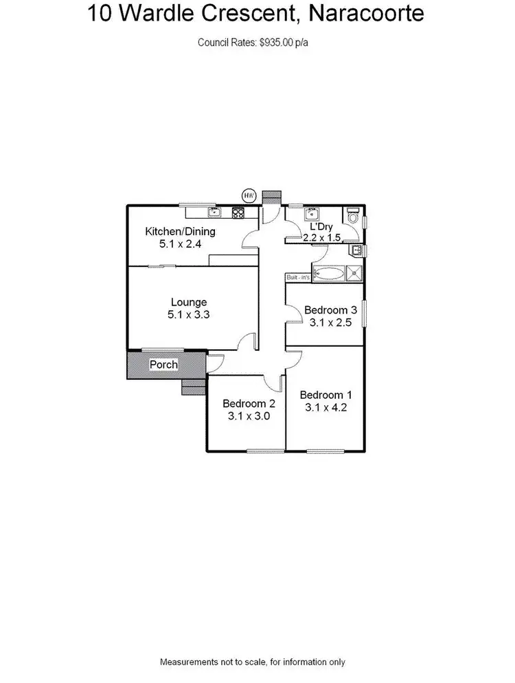 Floorplan of Homely house listing, 10 Wardle Crescent, Naracoorte SA 5271