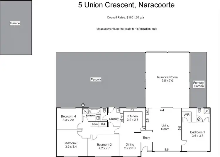 Floorplan of Homely house listing, 5 Union Crescent, Naracoorte SA 5271