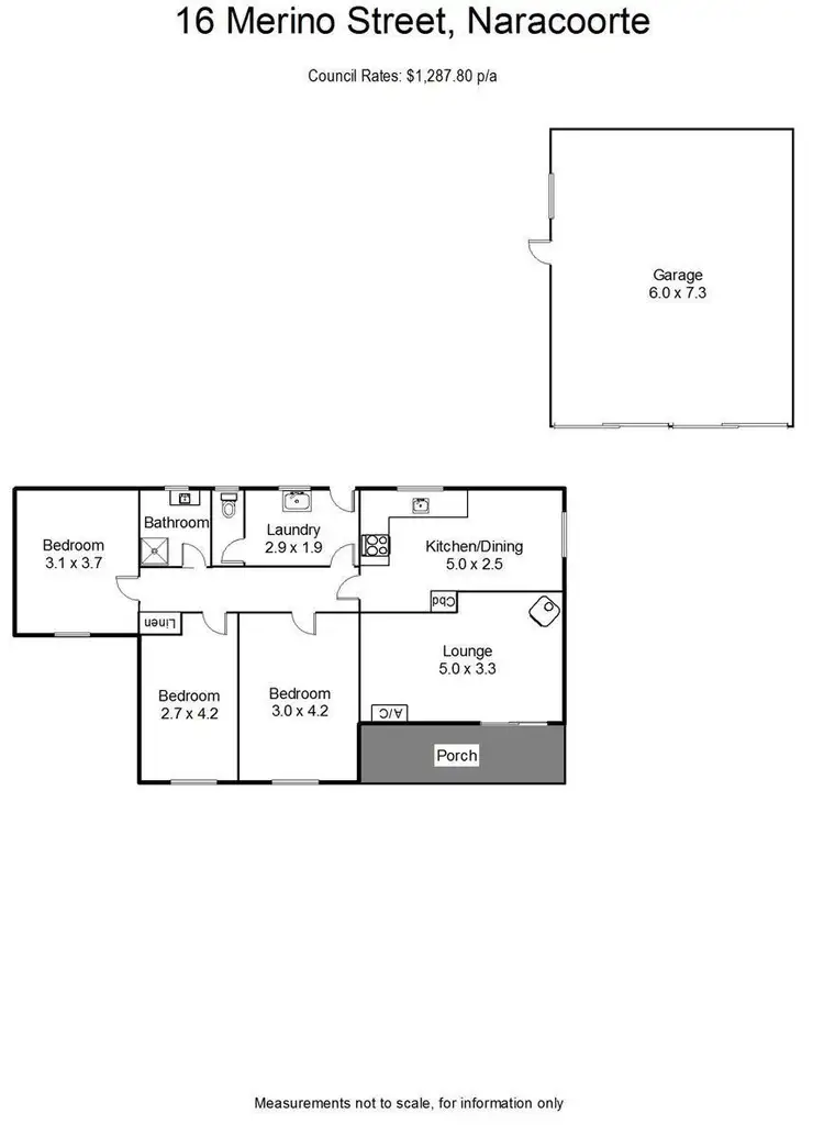 Floorplan of Homely house listing, 16 Merino Street, Naracoorte SA 5271