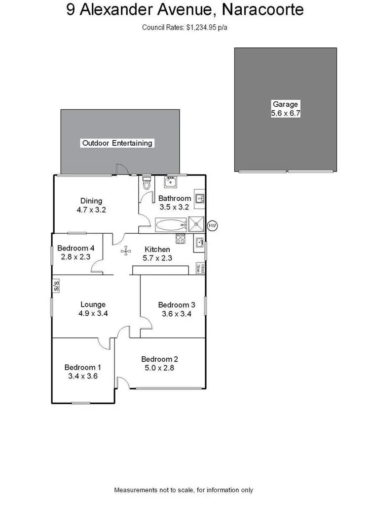 Floorplan of Homely house listing, 9 Alexander Avenue, Naracoorte SA 5271