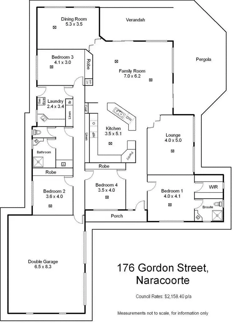 Floorplan of Homely house listing, 176 Gordon Street, Naracoorte SA 5271