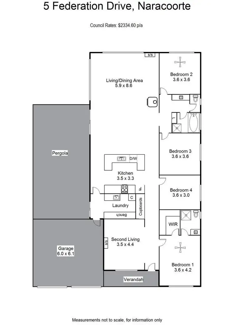 Floorplan of Homely house listing, 5 Federation Drive, Naracoorte SA 5271
