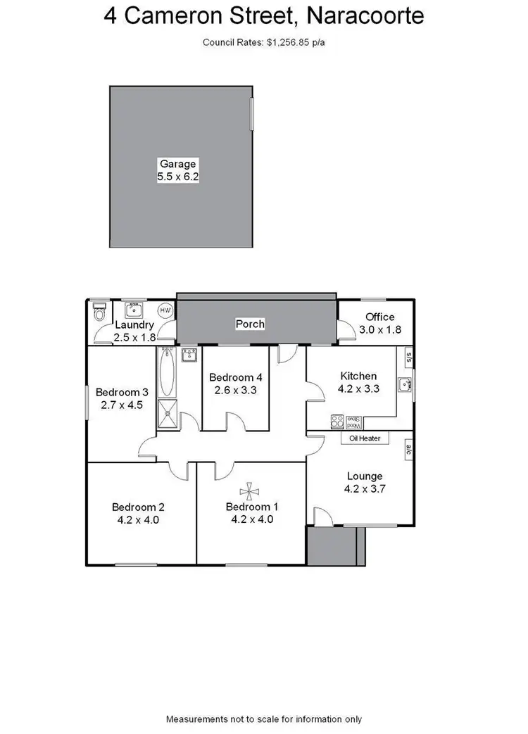 Floorplan of Homely house listing, 4 Cameron Street, Naracoorte SA 5271
